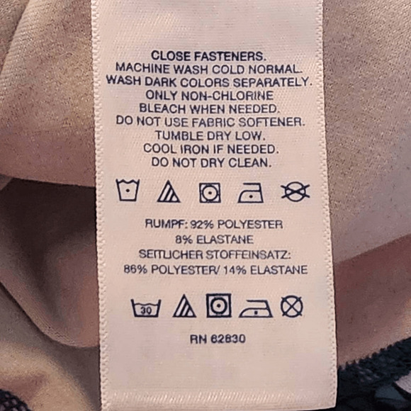 Lands' End Teal Green and Blue Geometric Print Pullover 1X (4485) - Picture 5 of 5